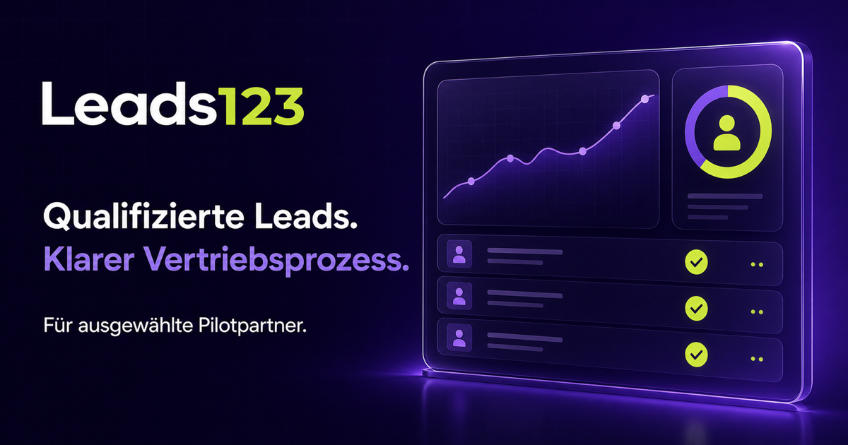Live-Vorschau der Website Leads123